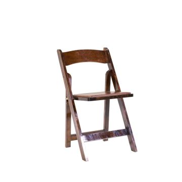 Image of Fruitwood Brown Seat Wood Folding Chair